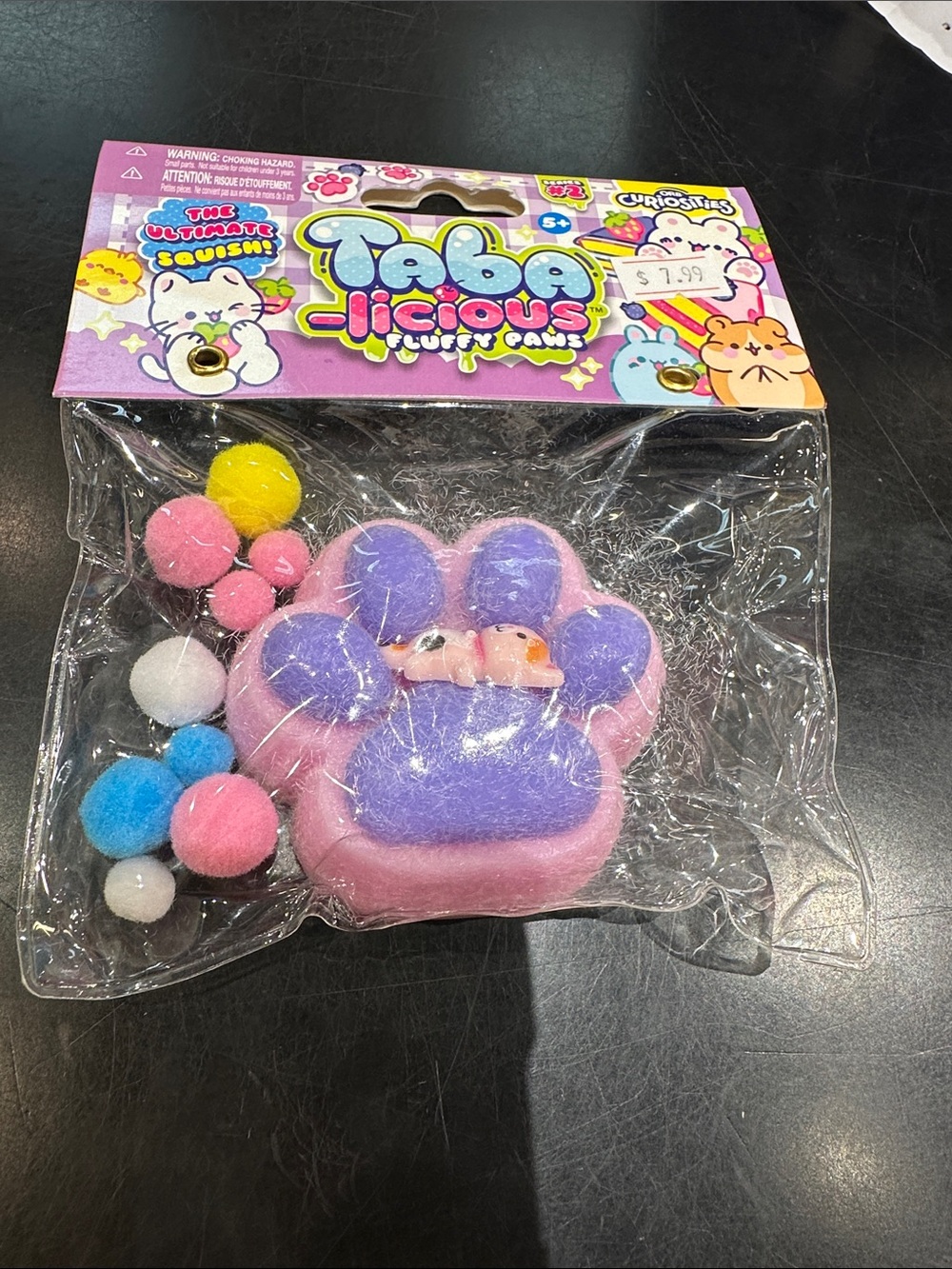 Orb Taba Fluffy Paws pink purple